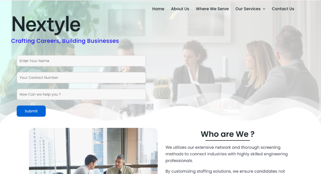 Nextyle Recruitment & Staffing Solutions Website Preview